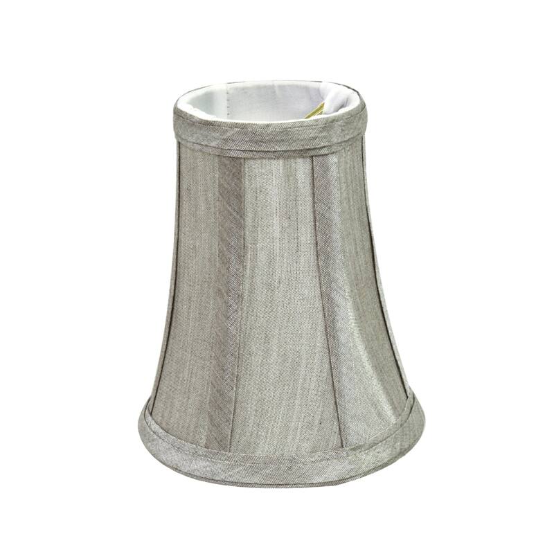 Aspen Creative Bell Chandelier ClipOn Lamp Shade (5 Pack), Silver Grey